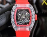 Swiss Replica Richard Mille RM055 Transparent Case Red Watch